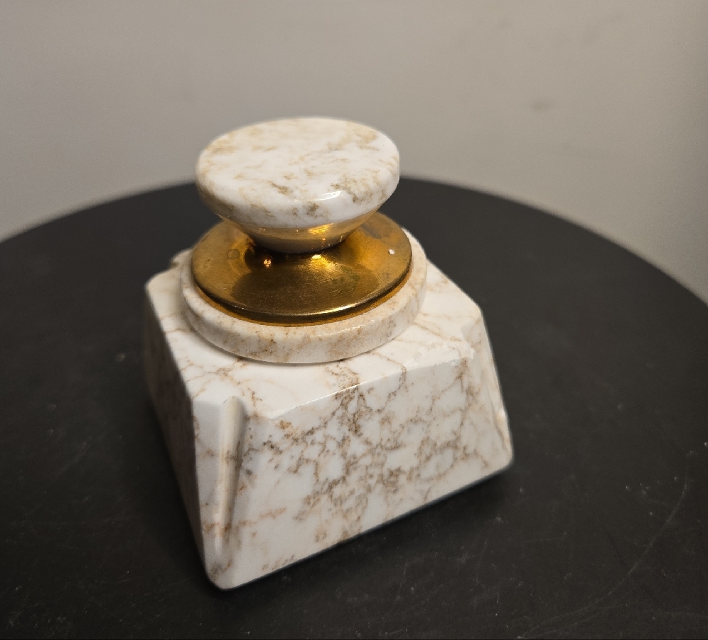 Artesania Raco Marble and Gold Vessel Paperweight - Picture 3 of 10
